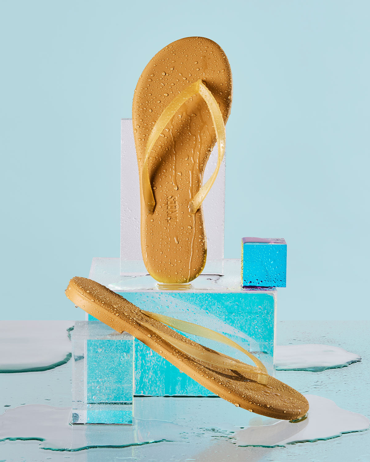 Aqua Sand Flip Flops - TKEES