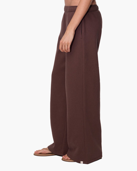 CloudSoft Wide Leg Jogger Dark Chocolate - TKEES