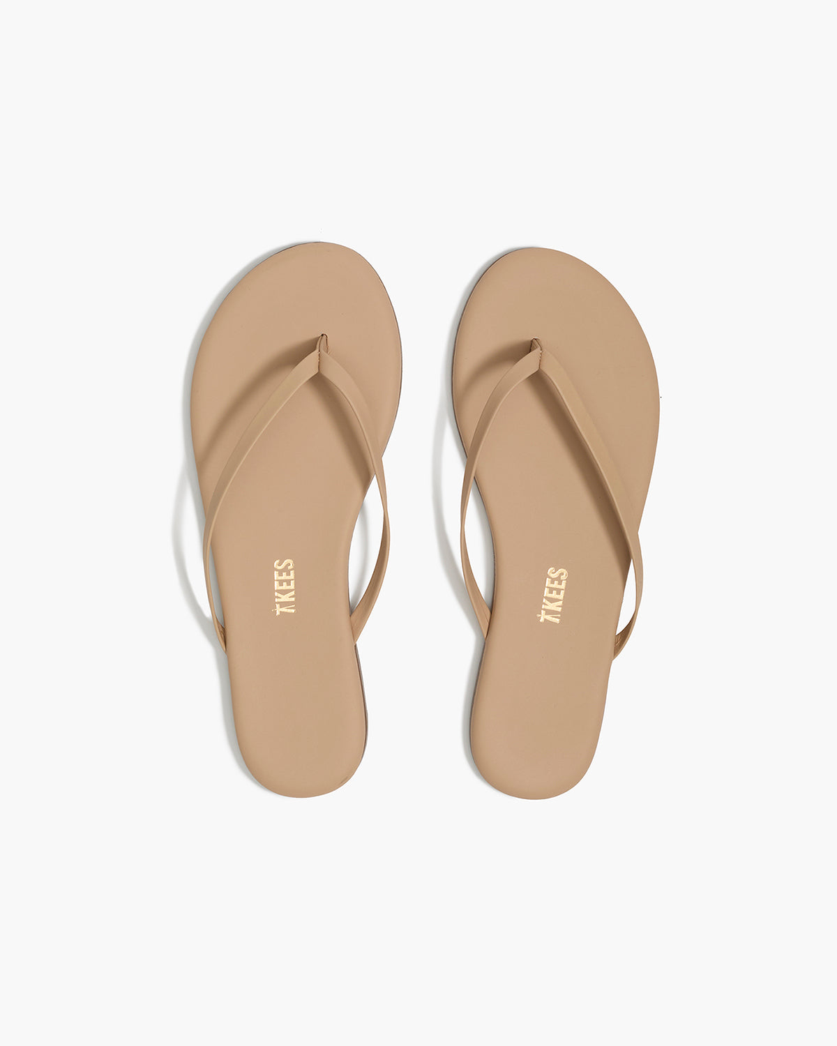 Lily Nudes Leather Flip Flops in Sunkissed - TKEES