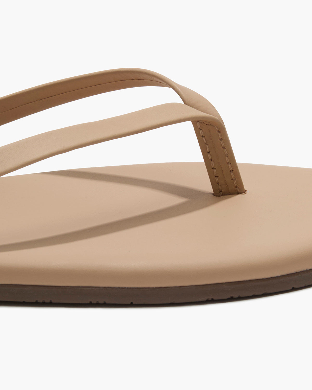 Lily Nudes Leather Flip Flops in Sunkissed - TKEES