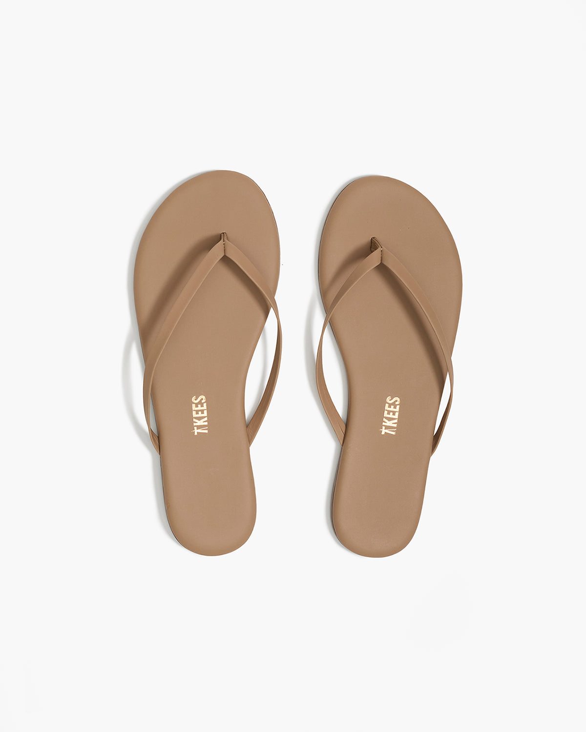 Lily Nudes Leather Flip Flops in Cocobutter - TKEES
