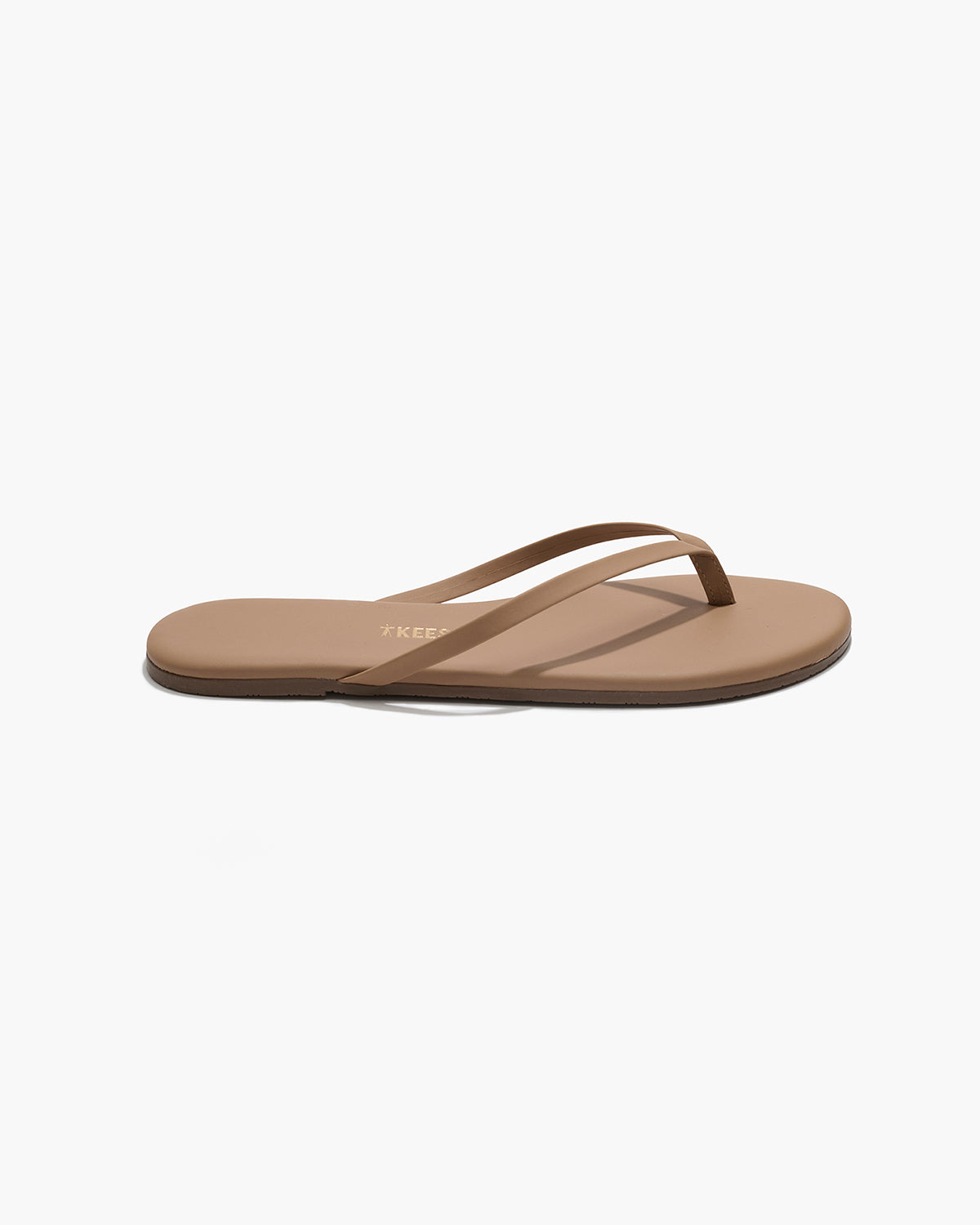 Lily Nudes Leather Flip Flops in Cocobutter - TKEES
