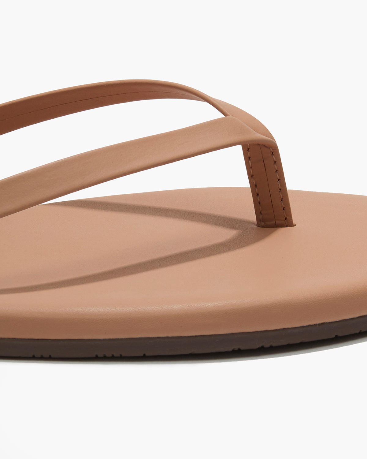 Lily Nudes Leather Flip Flops in Pout - TKEES