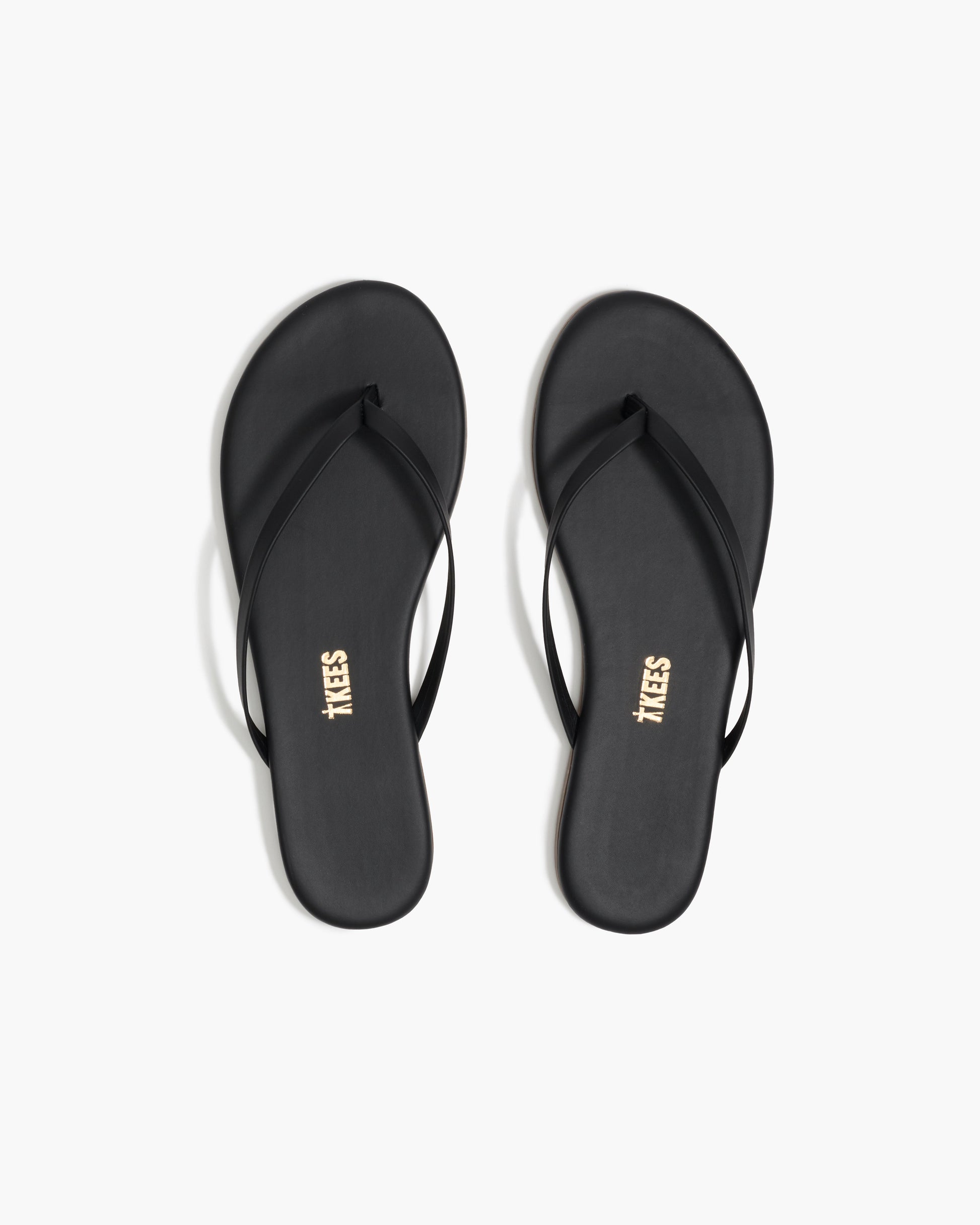 Lily Liners Leather Flip Flops in Sable - TKEES