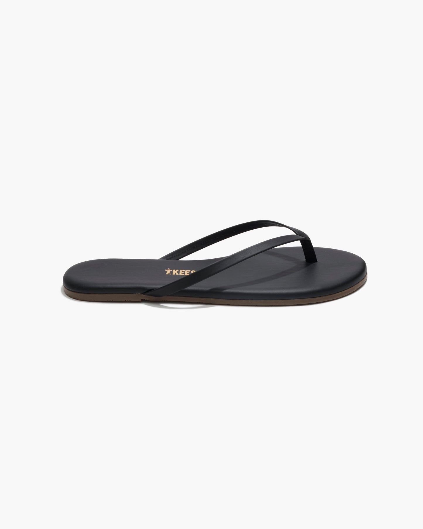 Lily Liners Leather Flip Flops in Sable - TKEES