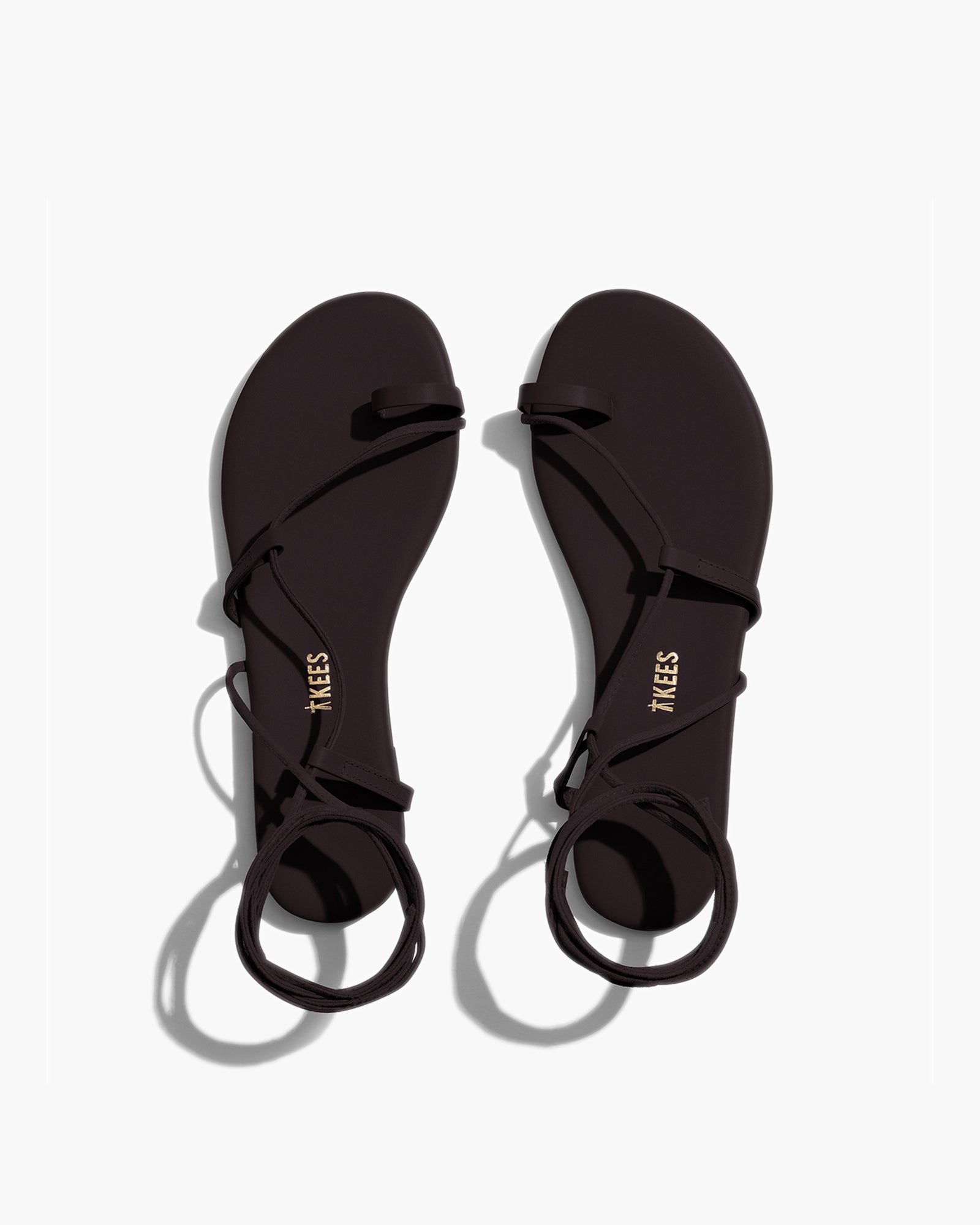 Jo Leather Sandals in Black - TKEES