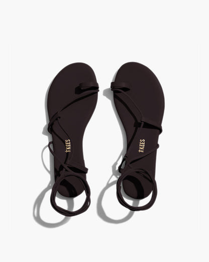 Jo Leather Sandals in Black - TKEES