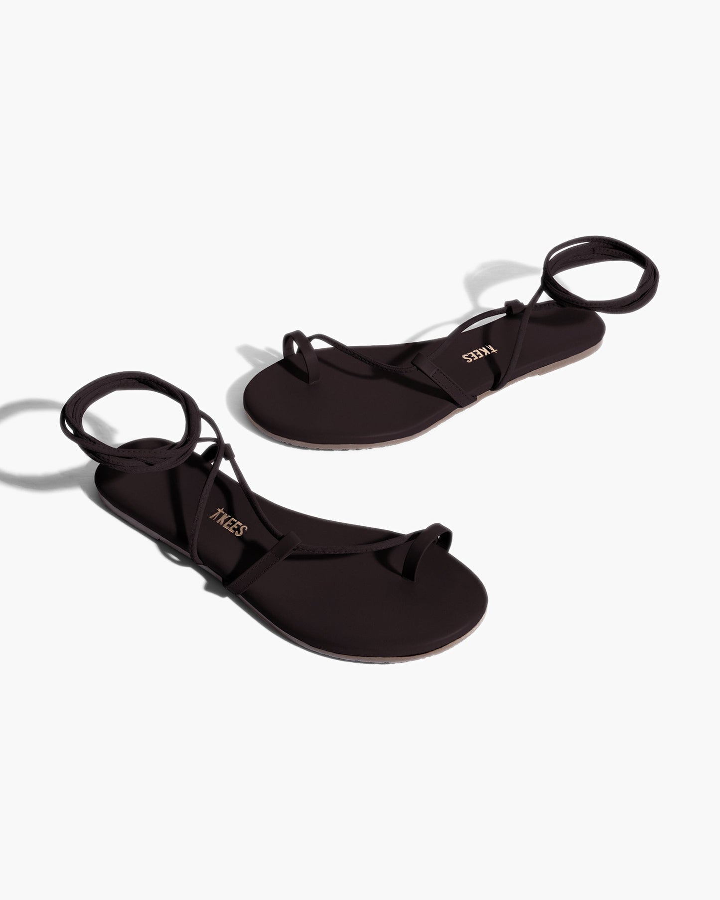 Jo Leather Sandals in Black - TKEES