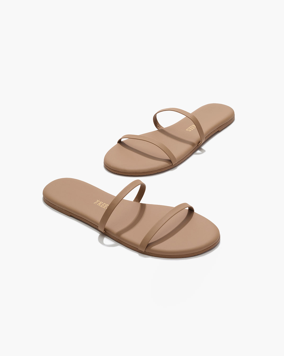 Gemma Leather Sandals in Cocobutter - TKEES