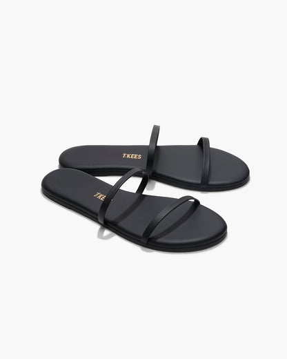 Gemma Leather Sandals in Sable - TKEES