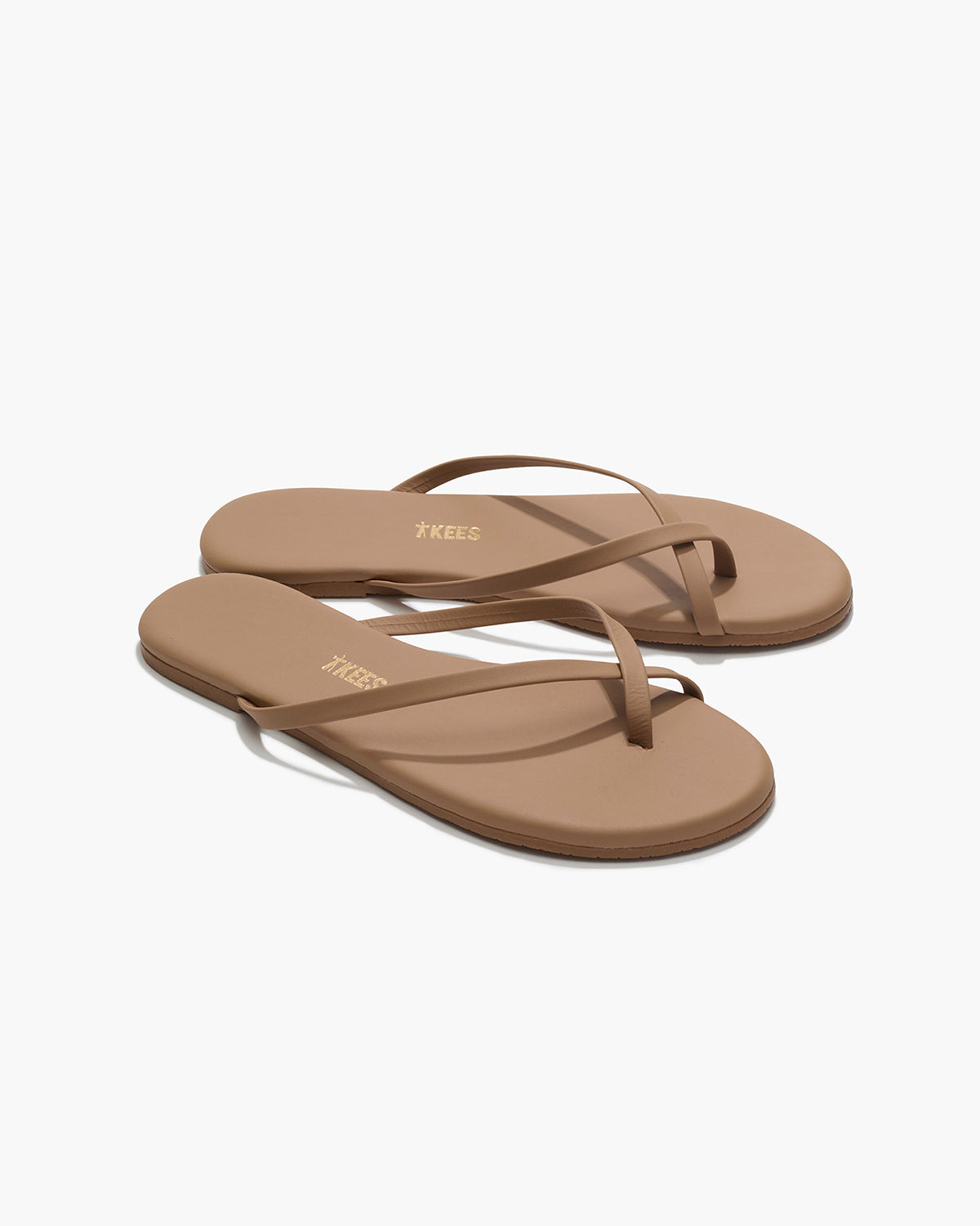 Riley Leather Sandals in Cocobutter - TKEES