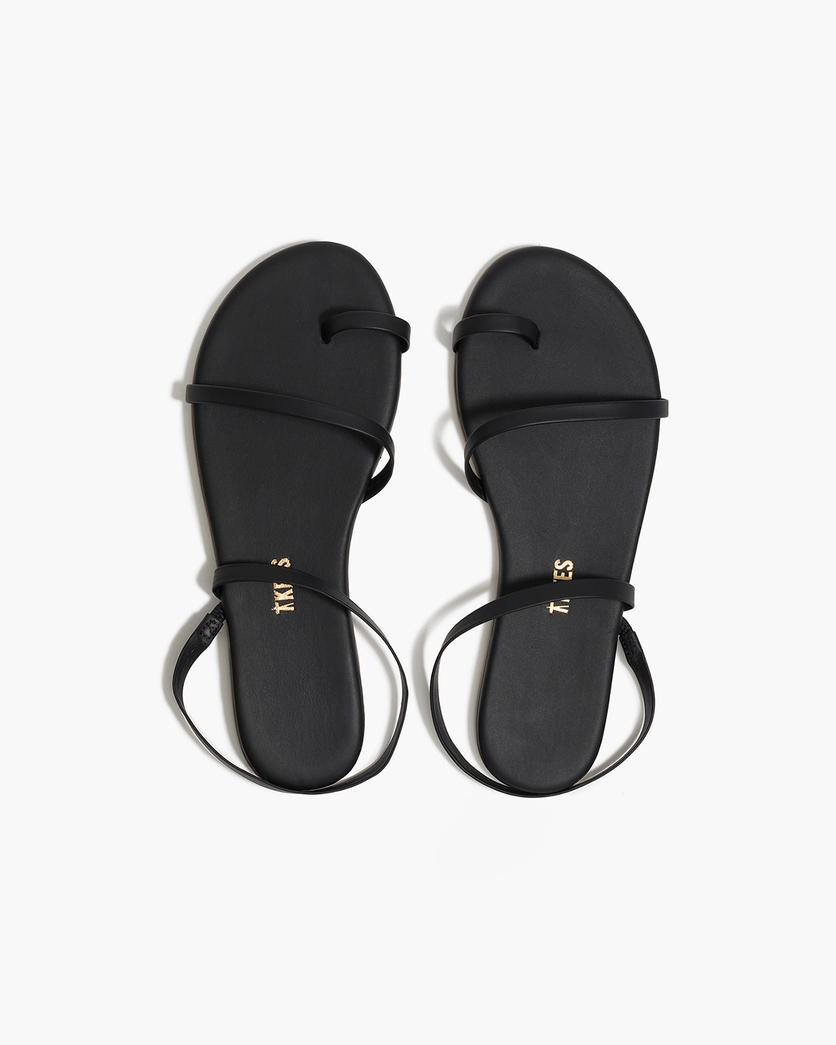 Mia Napa Leather Sandals in Black - TKEES
