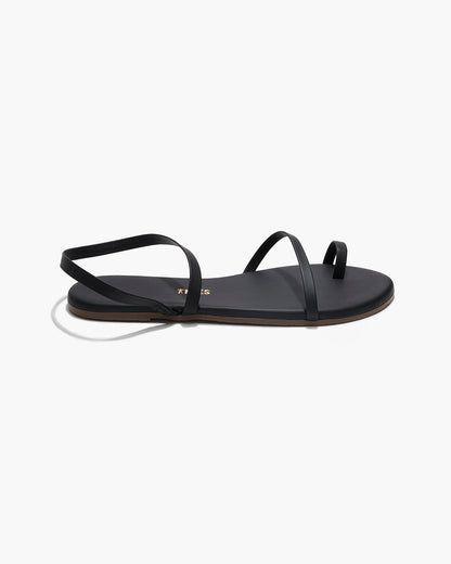 Mia Napa Leather Sandals in Black - TKEES