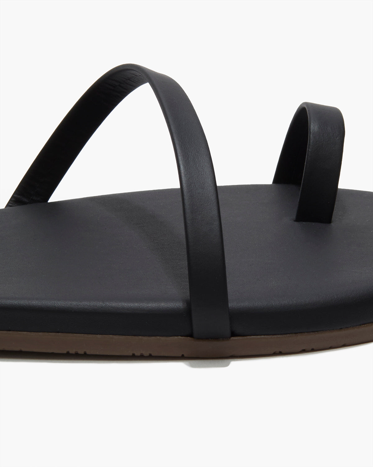 Mia Napa Leather Sandals in Black - TKEES