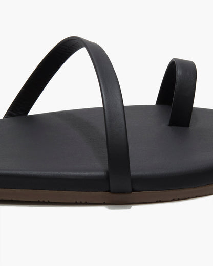Mia Napa Leather Sandals in Black - TKEES