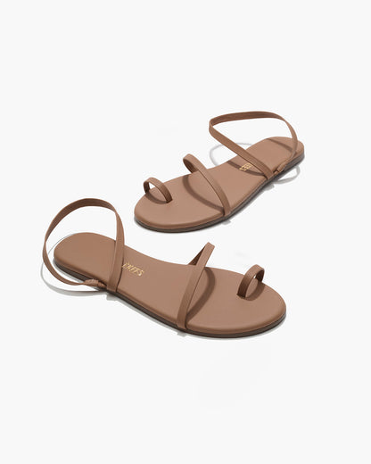Mia Napa Leather Sandals in Beach Bum - TKEES