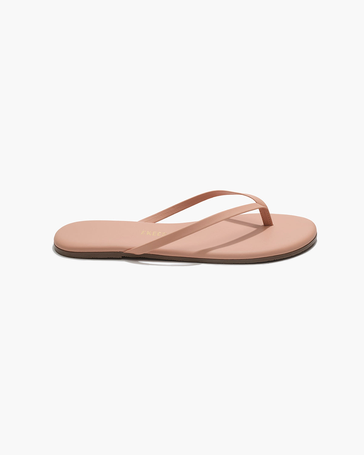 Lily Nudes Leather Flip Flops in Nude Beach - TKEES