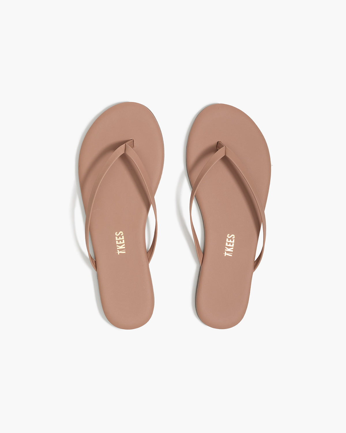 Lily Nudes Leather Flip Flops in Hazelberry - TKEES