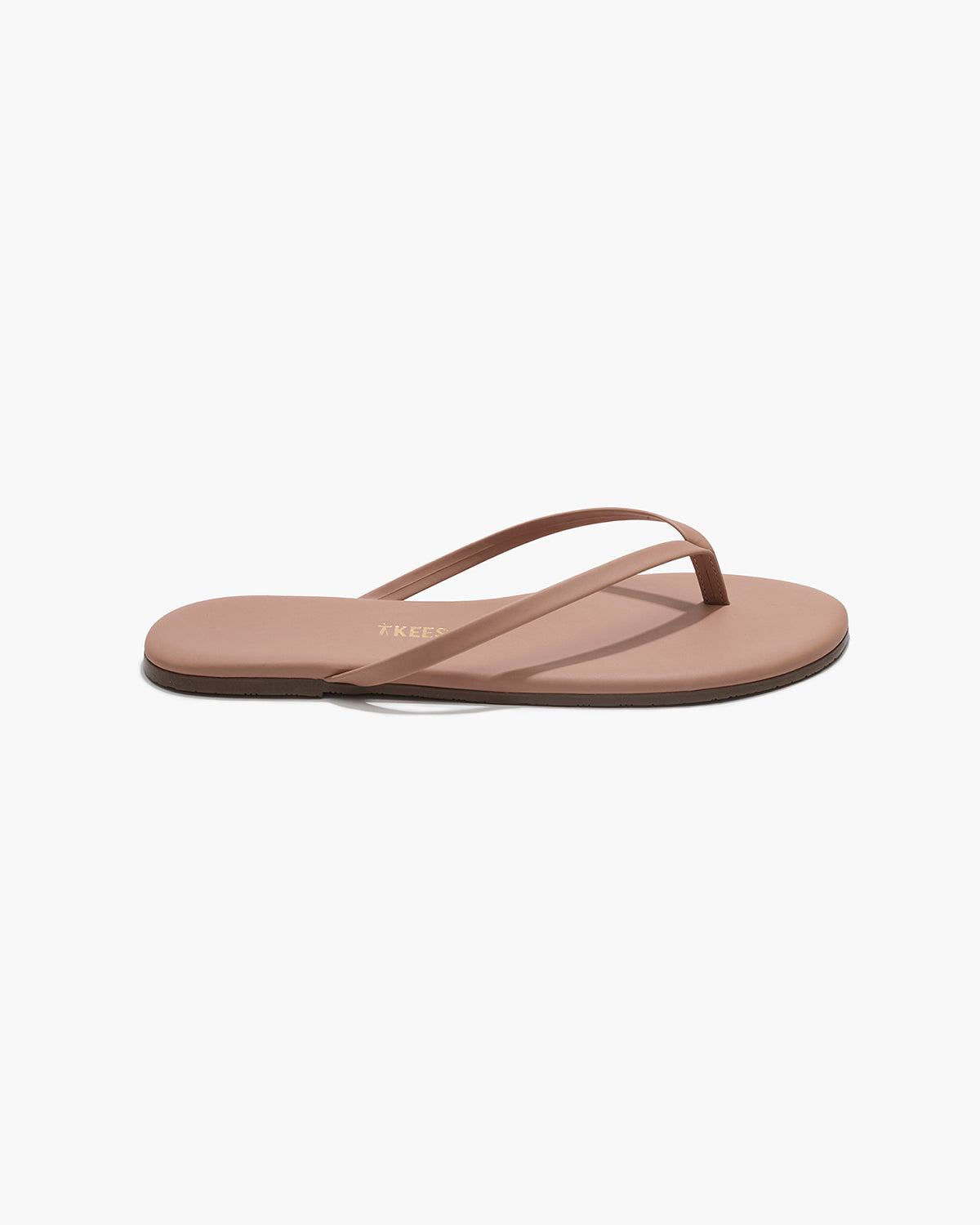 Lily Nudes Leather Flip Flops in Hazelberry - TKEES