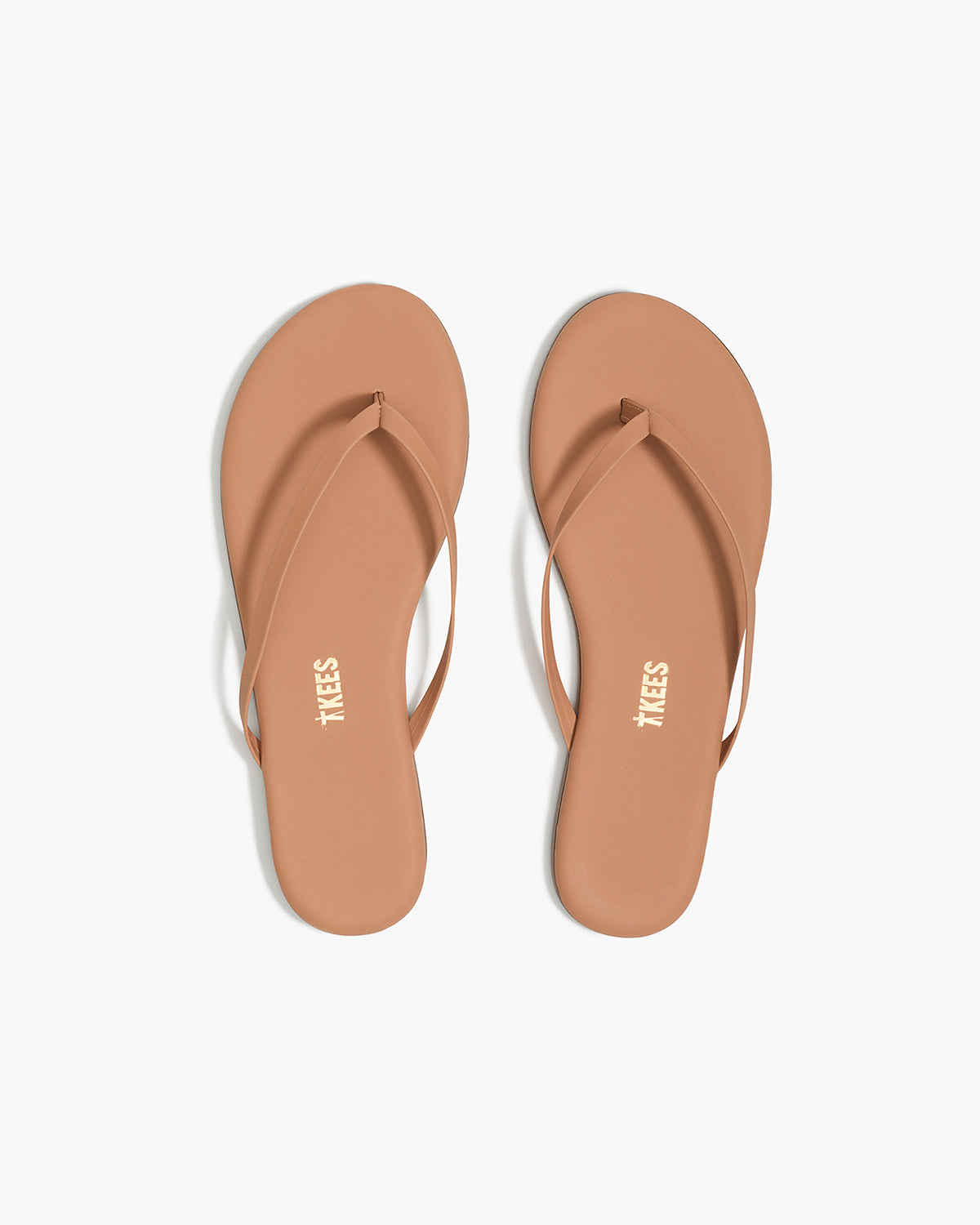 Lily Nudes Leather Flip Flops in Sunbliss - TKEES