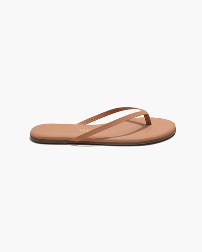 Lily Nudes Leather Flip Flops in Sunbliss - TKEES