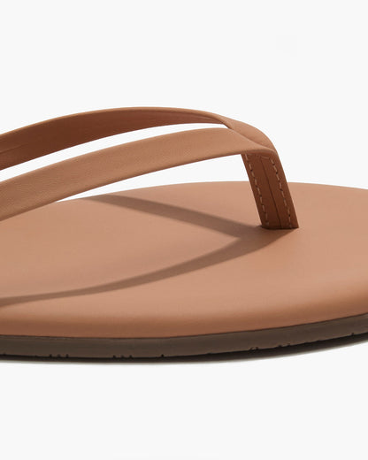 Lily Nudes Leather Flip Flops in Sunbliss - TKEES