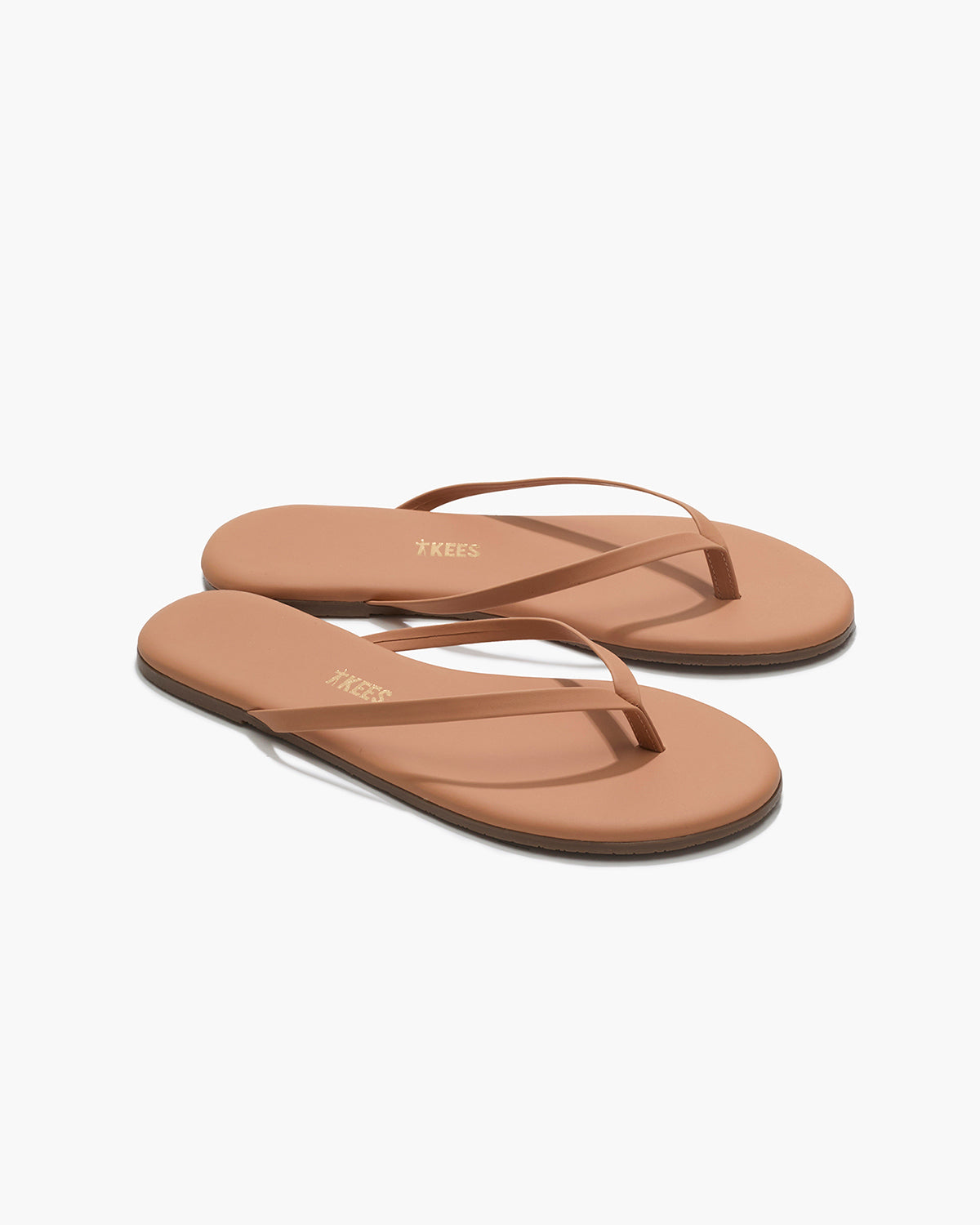 Lily Nudes Leather Flip Flops in Sunbliss - TKEES