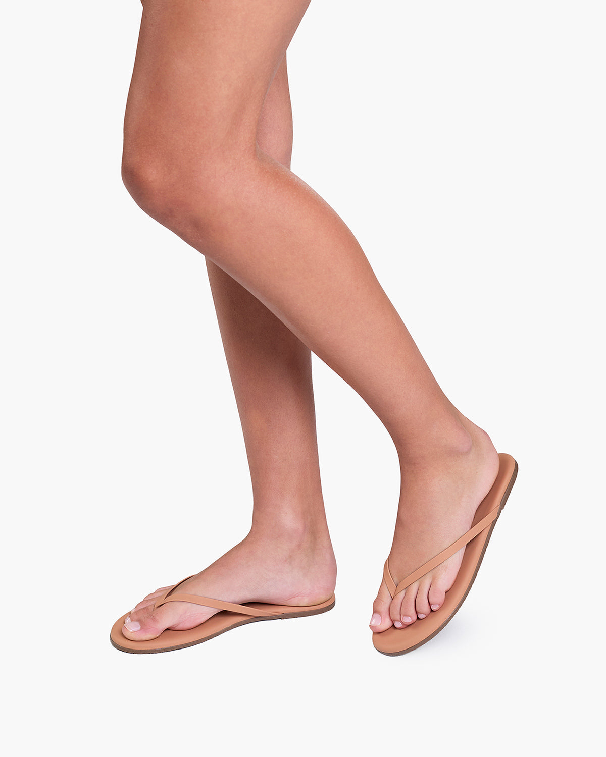 Lily Nudes Leather Flip Flops in Sunbliss - TKEES