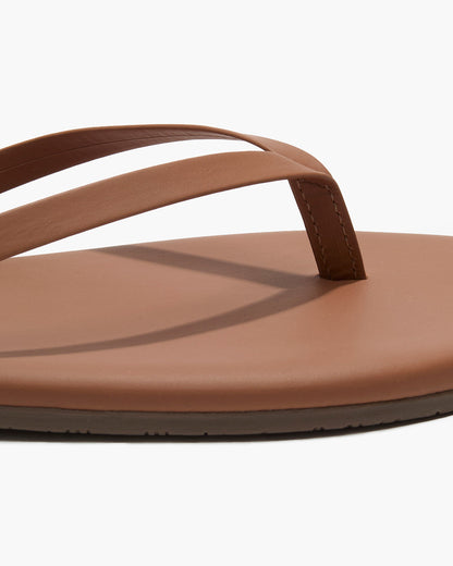 Lily Nudes Leather Flip Flops in Au Naturale - TKEES