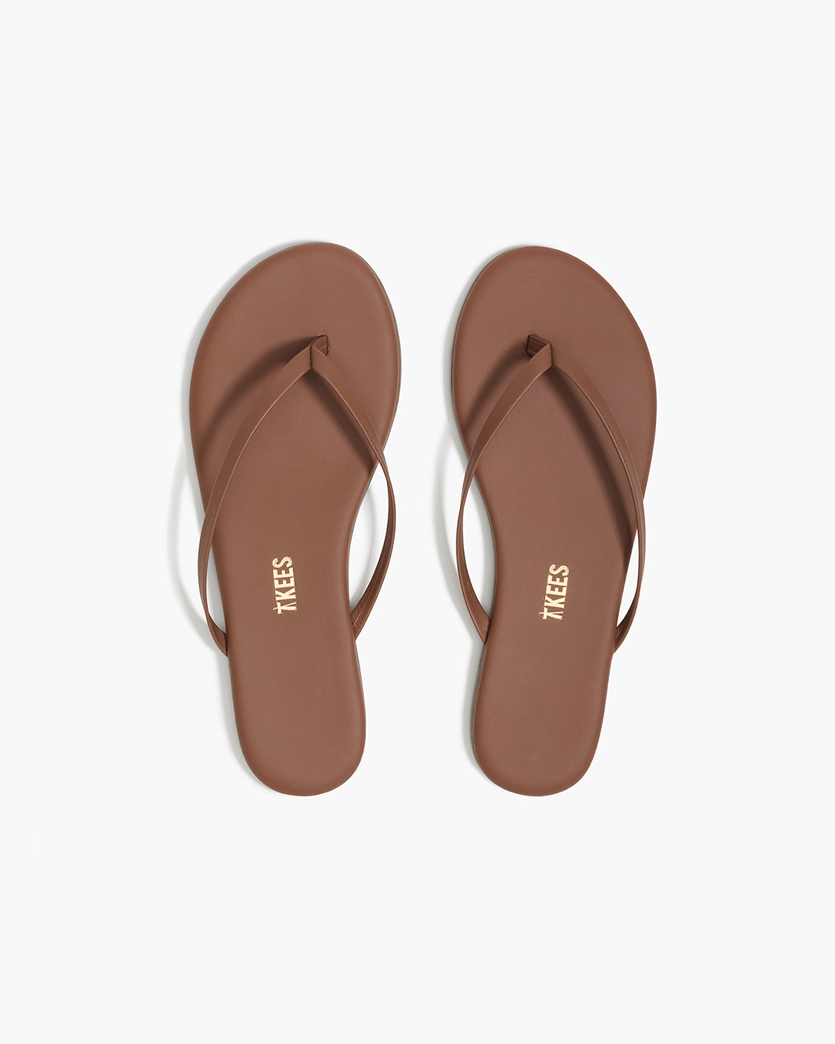 Lily Nudes Leather Flip Flops in Heatwave - TKEES