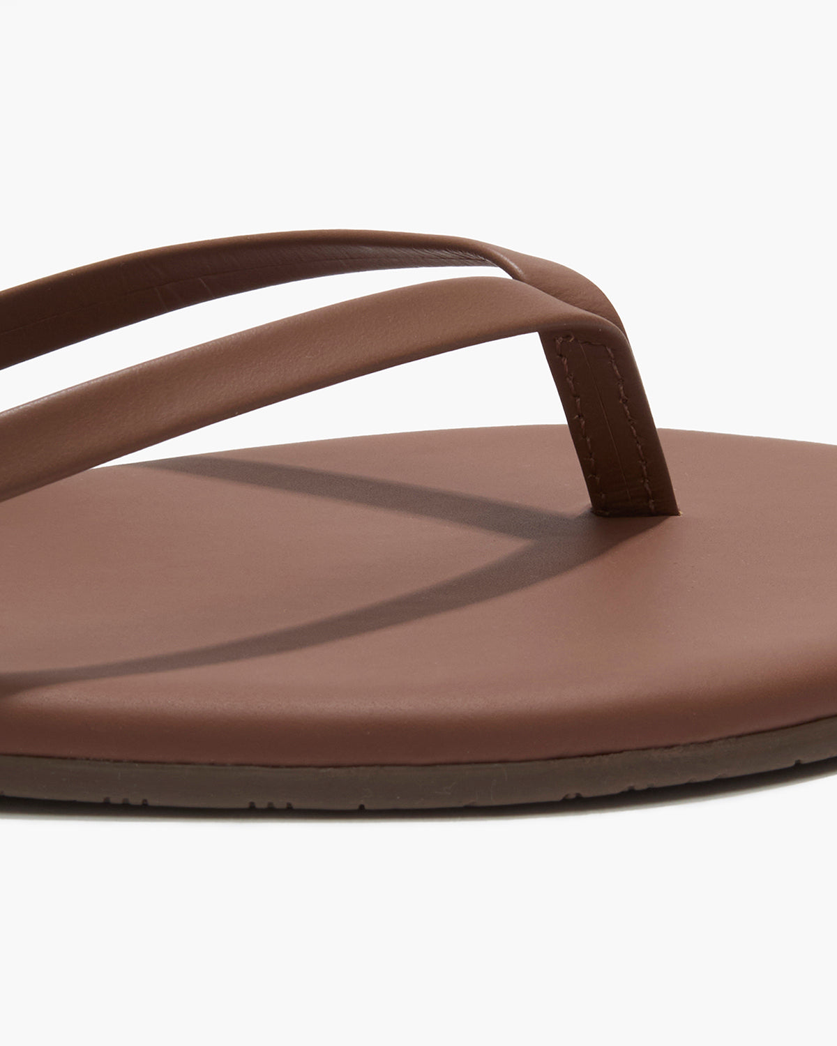 Lily Nudes Leather Flip Flops in Heatwave - TKEES