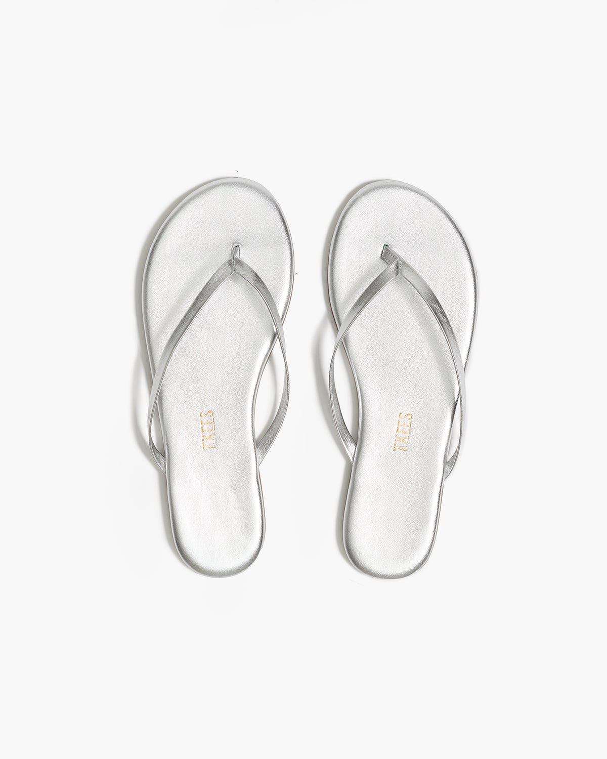 Lily Metallics Leather Flip Flops in Fairylust - TKEES