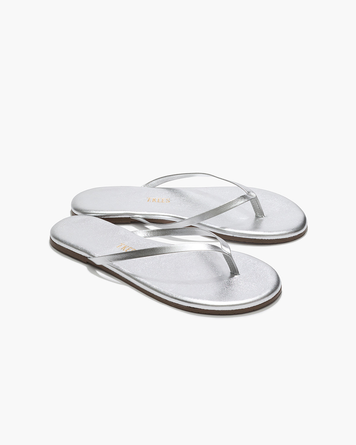 Lily Metallics Leather Flip Flops in Fairylust - TKEES
