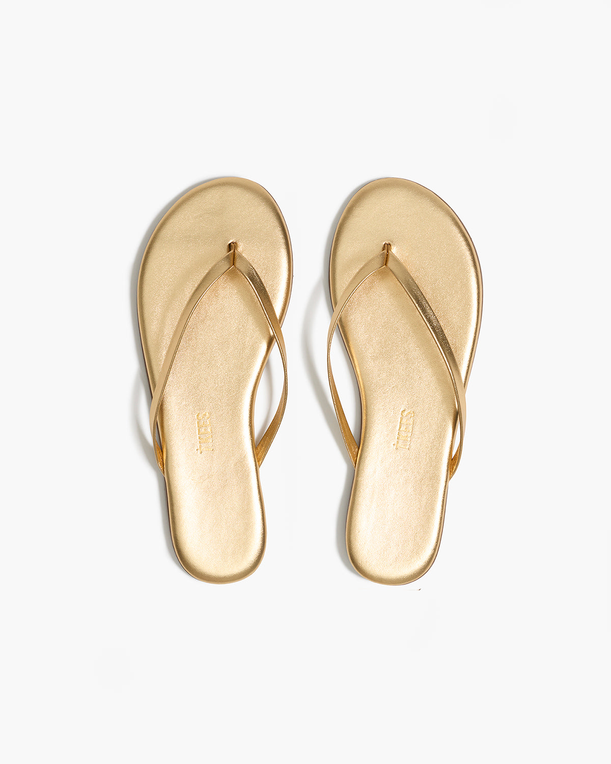 Lily Metallics Leather Flip Flops in Blink - TKEES