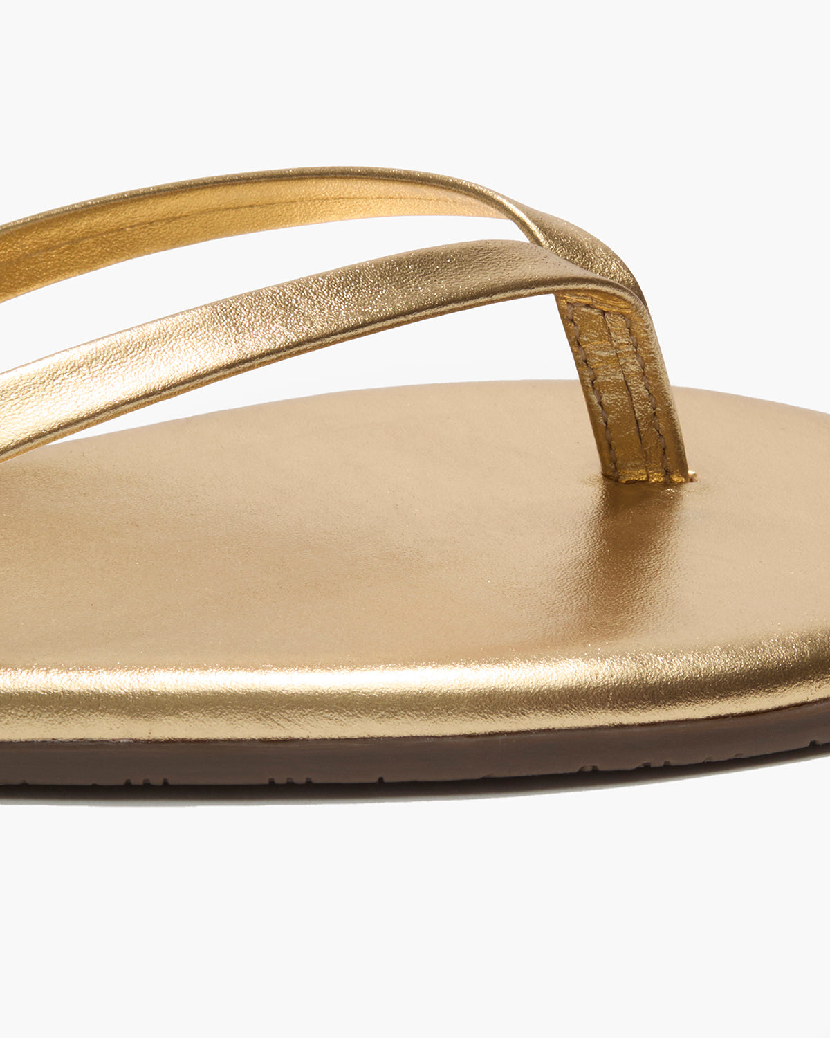 Lily Metallics Leather Flip Flops in Blink - TKEES