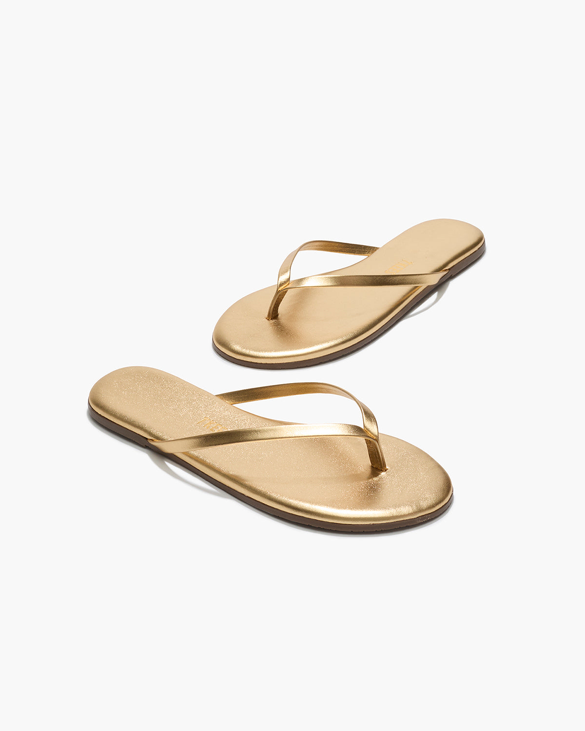 Lily Metallics Leather Flip Flops in Blink - TKEES