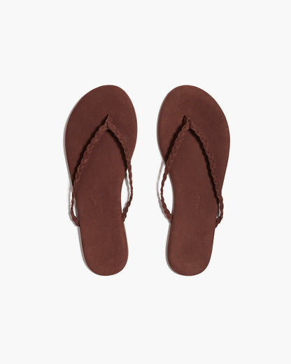 Lily Braid Bourbon Flip Flops  - TKEES