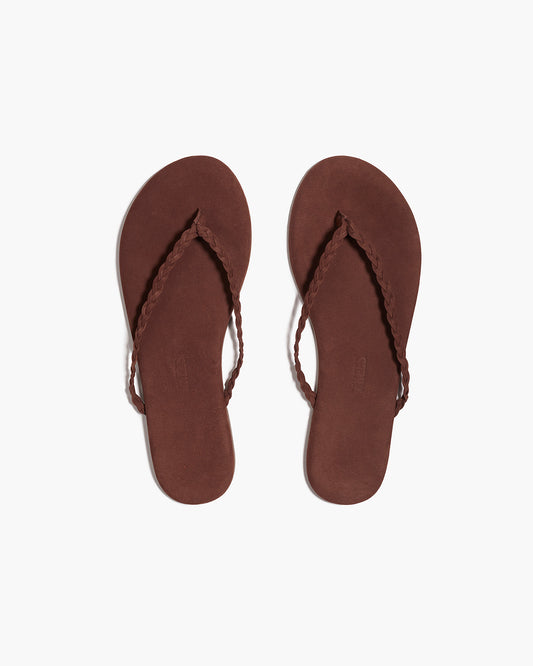 Lily Braid Bourbon Flip Flops  - TKEES