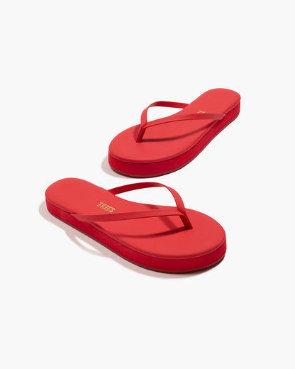 Lily Platforms Platform Sandals in Red - TKEES