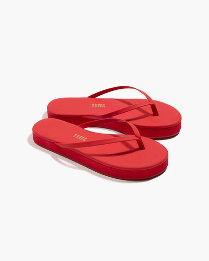 Lily Platforms Platform Sandals in Red - TKEES