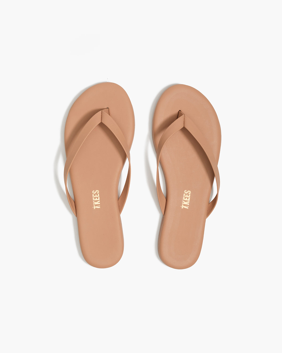 Boyfriend Leather Flip Flops in Pout - TKEES