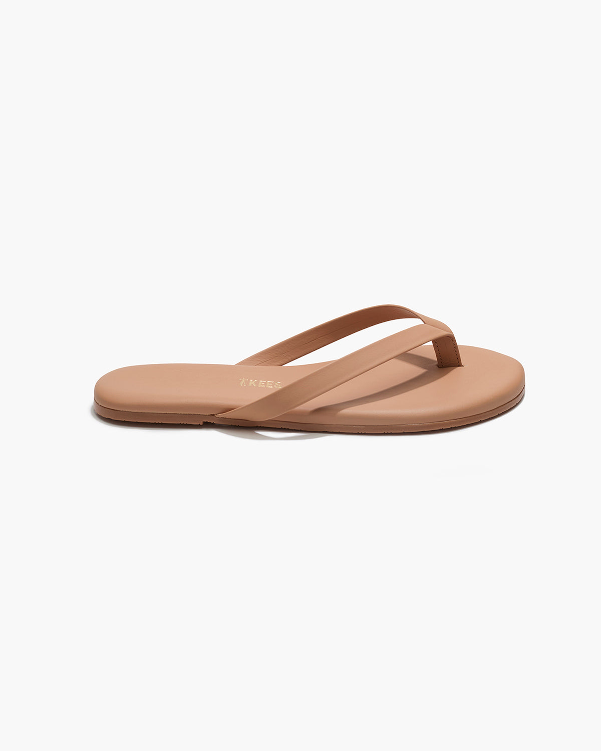 Boyfriend Leather Flip Flops in Pout - TKEES