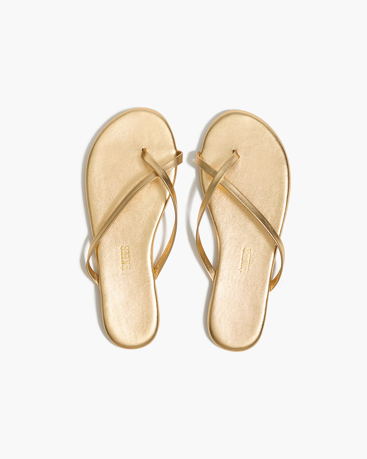 Riley Metallics Leather Sandals in Blink - TKEES