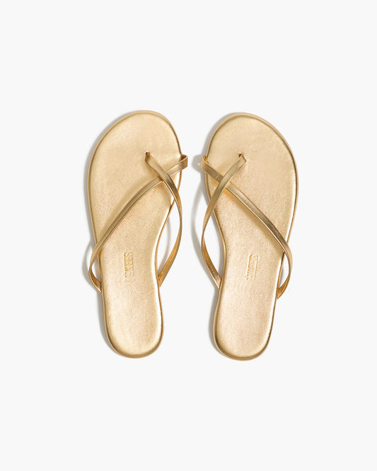 Riley Metallics Leather Sandals in Blink - TKEES
