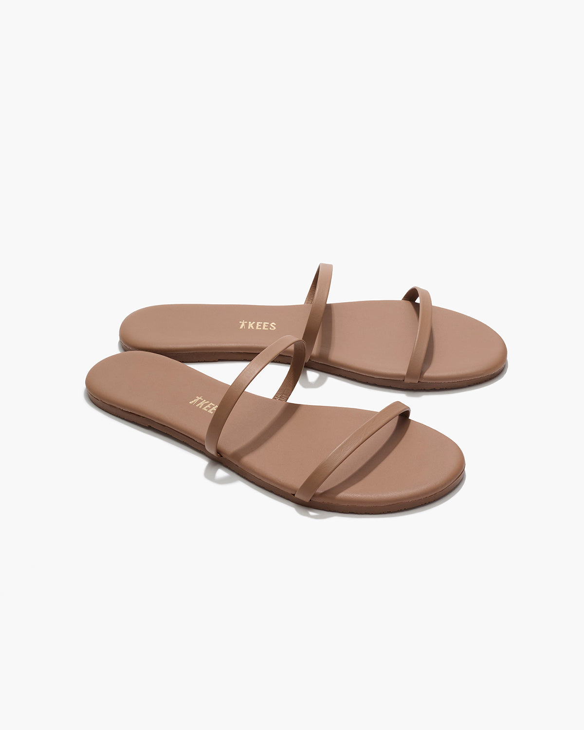 Gemma Leather Sandals in Beach Bum - TKEES