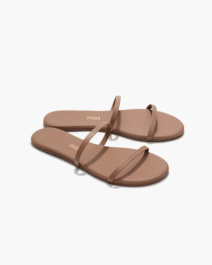 Gemma Leather Sandals in Beach Bum - TKEES