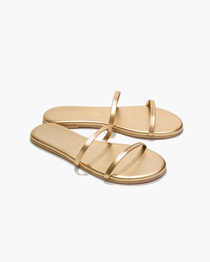 Gemma Metallics Leather Sandals in Blink - TKEES
