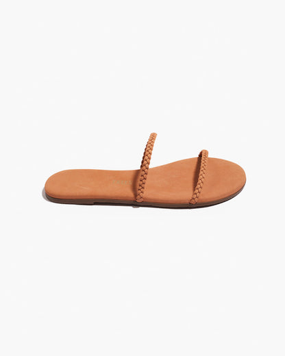 Gemma Braid Leather Sandals in Pout - TKEES
