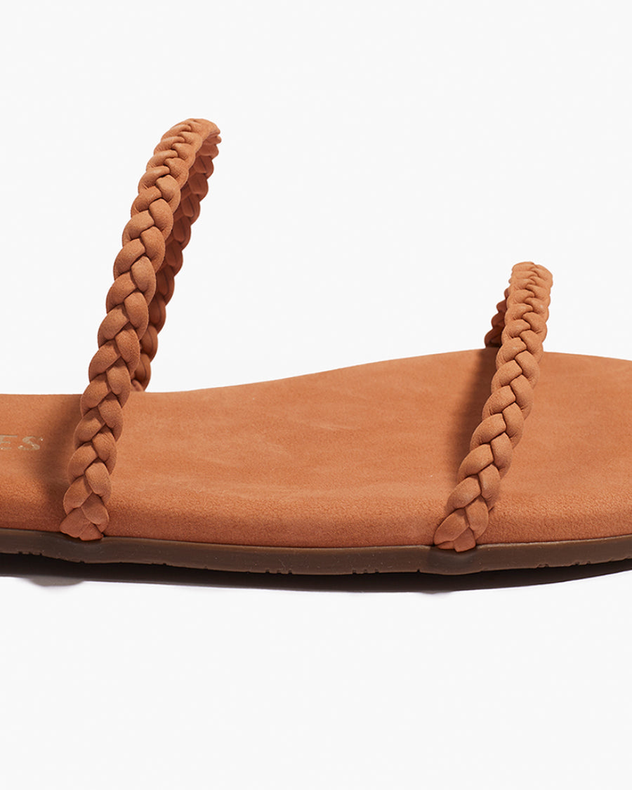 Gemma Braid Leather Sandals in Pout - TKEES