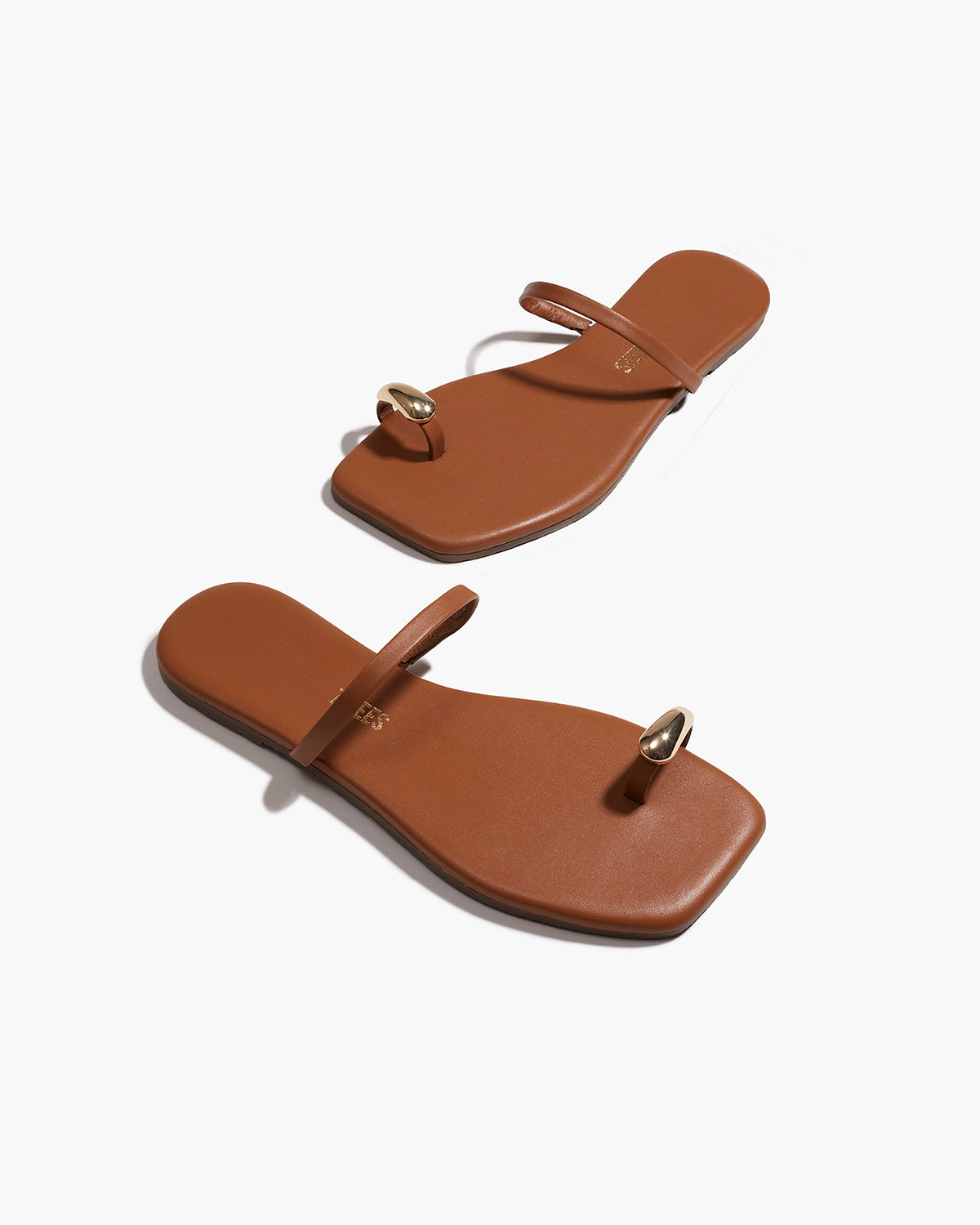 Colette Leather Sandals in Au Naturale - TKEES
